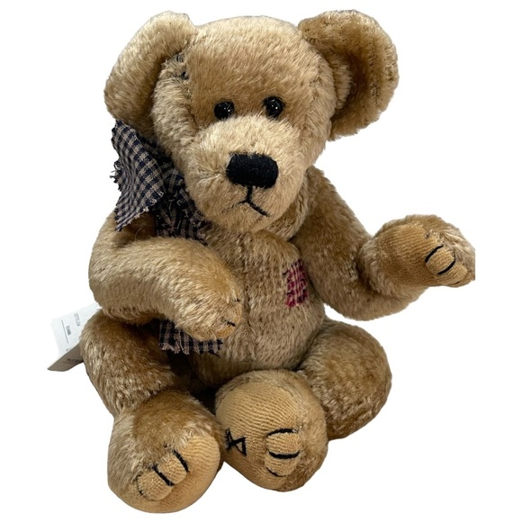 Boyds Bears  Patches B Beariluved #51000 Plush Bear  NWT Posable & Partial Bean - Picture 2 of 8